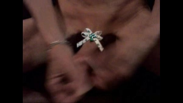 Stroking my shaved Cock with Irish hair tie turned into Cock Ring