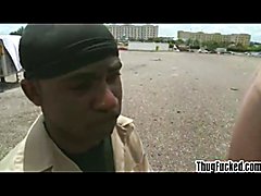 Black ass doggystyle fucked by a white stud