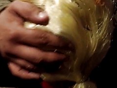 Cross Dresser sissy annette sucks and gets knocked off in frills