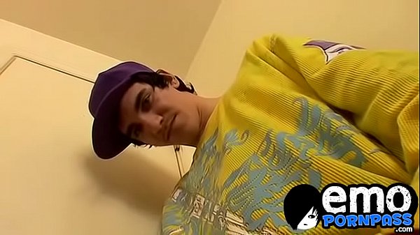 Sexy gay dude spanks his monkey in the bathroom all alone