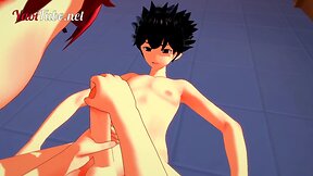 Yaoi hentai 3d shiro & naruto [yaoitube mascot] masturbation & anal in classroom