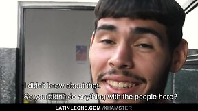 Latinleche- latin teenager gets covered in semen by four hung guys