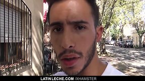 POV camera man drilling straight Latino macho lad