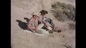 Gay cowboys retro fuck outdoors