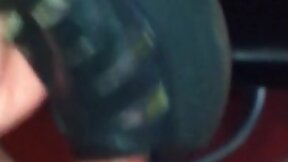 Fucking black cork wedge with nuru gel (no cum)