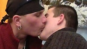 Gay facial after bedroom fuck