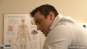 Hot gay gets backside inspected by doctor