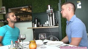 Hunk dominating his bottom before facial