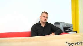 Filthy cock sucking for lusty homosexual