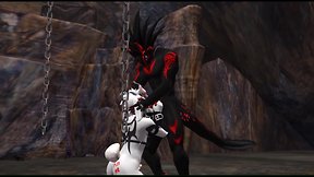 Lutikon the goat monster and nemo the sergal