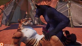 Wolf tiger new game wild life furry animation 3d sex yiff gay animal fantasy