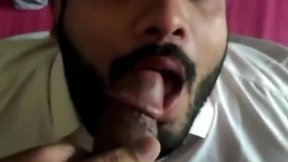 Indian man enjoying intimate moment with partner