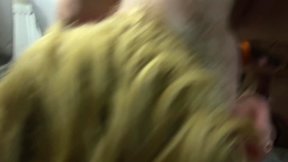 Two large objects stretch fags tight anus