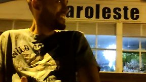 Caught jerking off in public street multiple times – nice cumshot