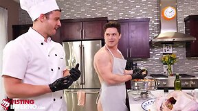 Nate grims & devin franco go from cooking to fisting fistinginferno