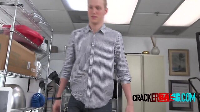 Gay cracker gets his booty tapped deep and hard by excited directors bbc