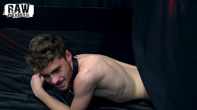 Rawfuckboys collared teenager banged by toy before condomless breeding