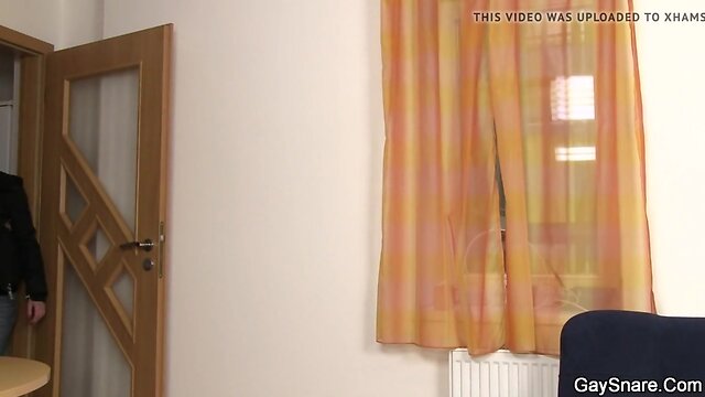 She tricks a guy into his first time gay sex