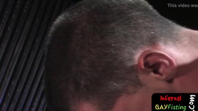 Bottoms tight ass is left gaping after fisting