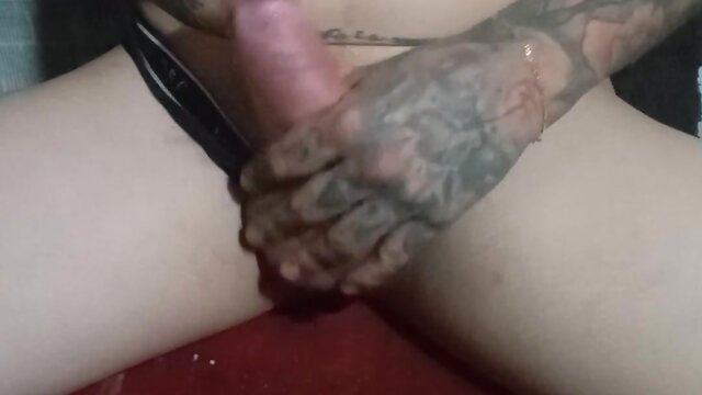 Masturbation with a big, hot dick: do not do this!