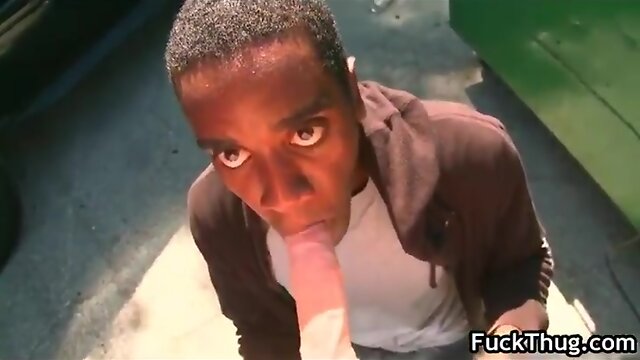 Black guy outdoor hardcore interracial