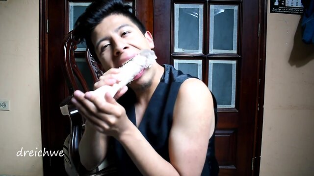 Riding a toy on a chair