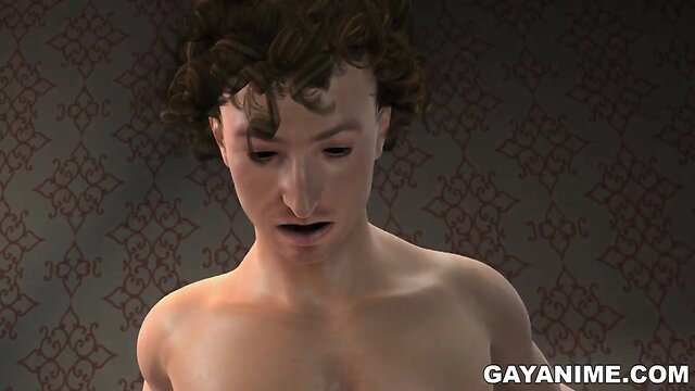 3d cartoon stud gets his arsehole licked and sucks on a hard chocolate dick