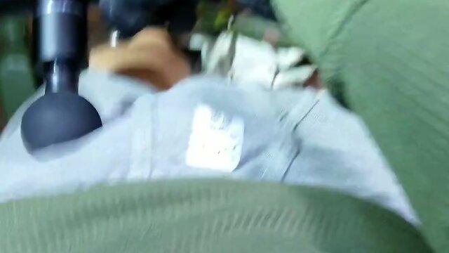 Cumming in finnish army-issued underwear